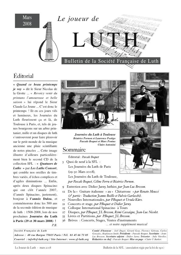 Bulletin mars 2008.jpg - Le Joueur de Luth : mars 2008